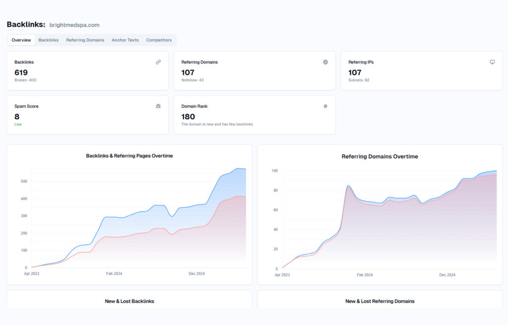 Backlink Volume Growth