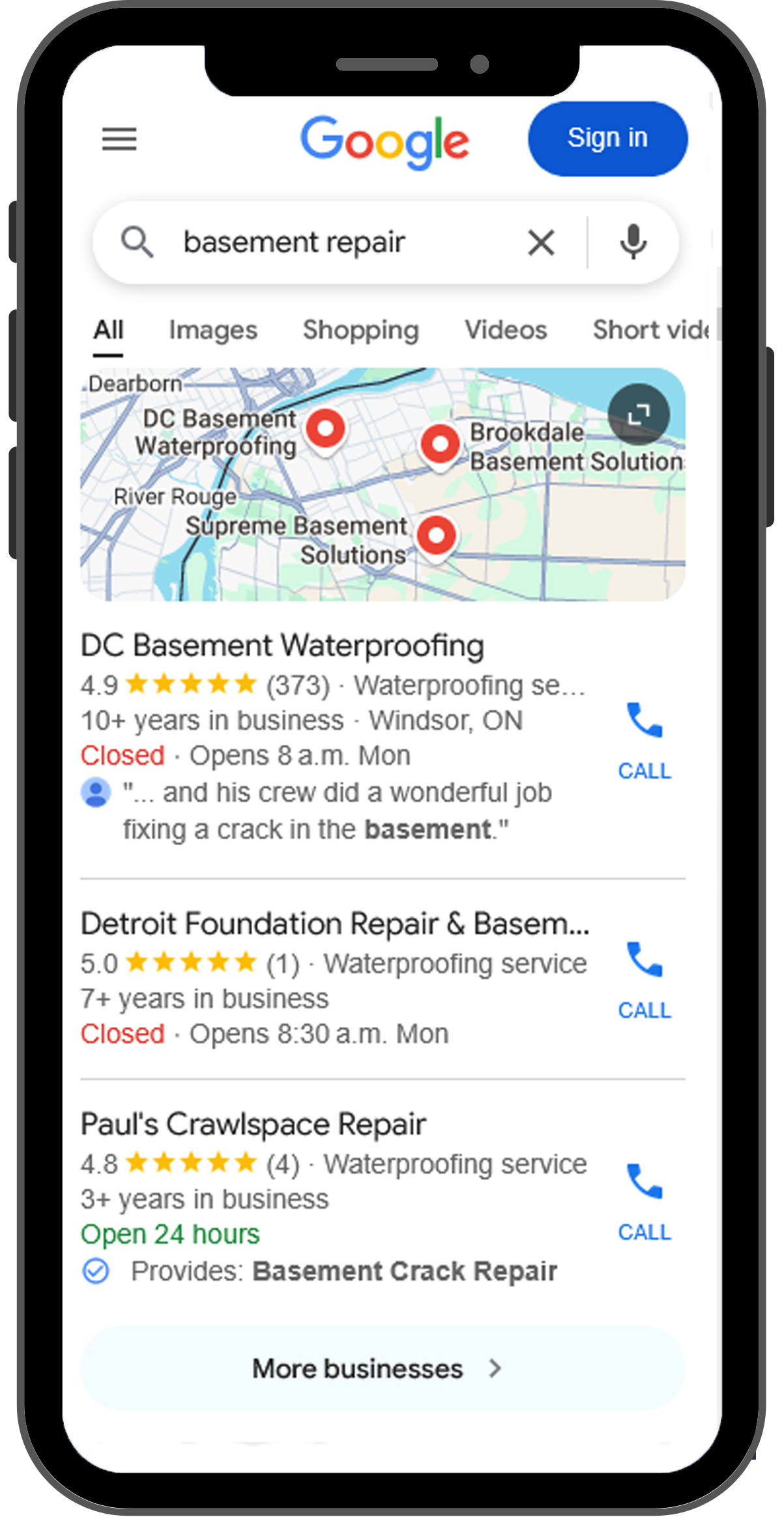 Mobile SEO Ranking Results
